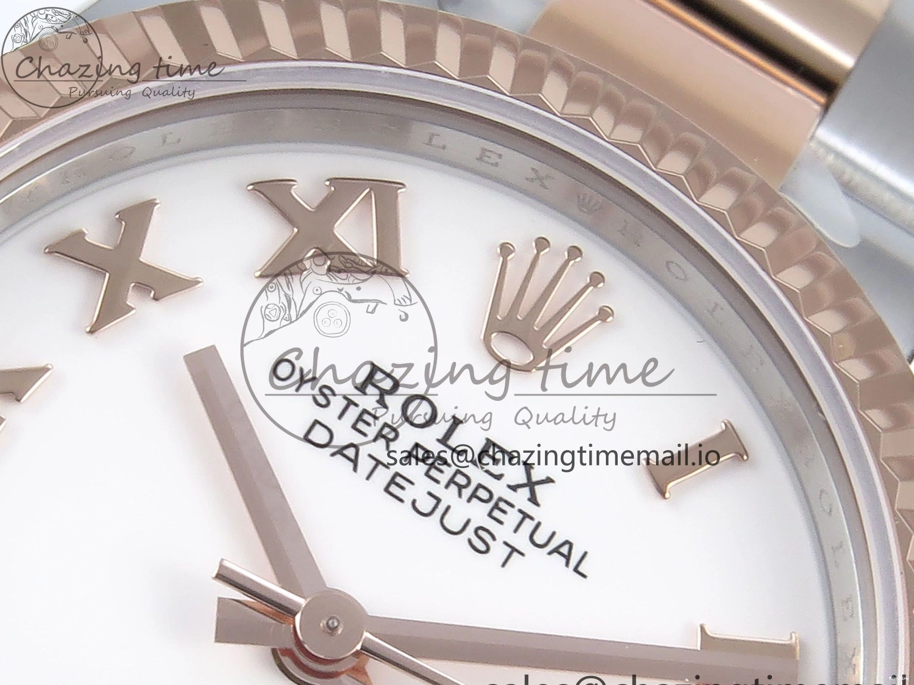 MiroTime 1230 Casual DateJust 31 278271 ARF 1:1 Best Edition 904L Steel White Roman Dial on SS RG Oyster Bracelet ETA 521